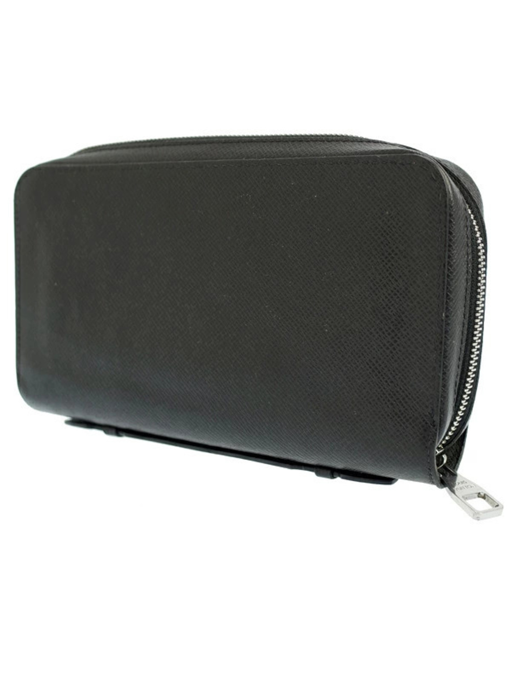 Louis Vuitton Round Zipper Long Wallet Zippy Taiga Black